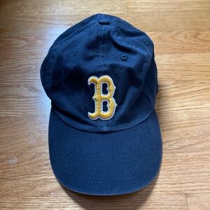 Navy Blue Red Sox Cap with Yellow Letter